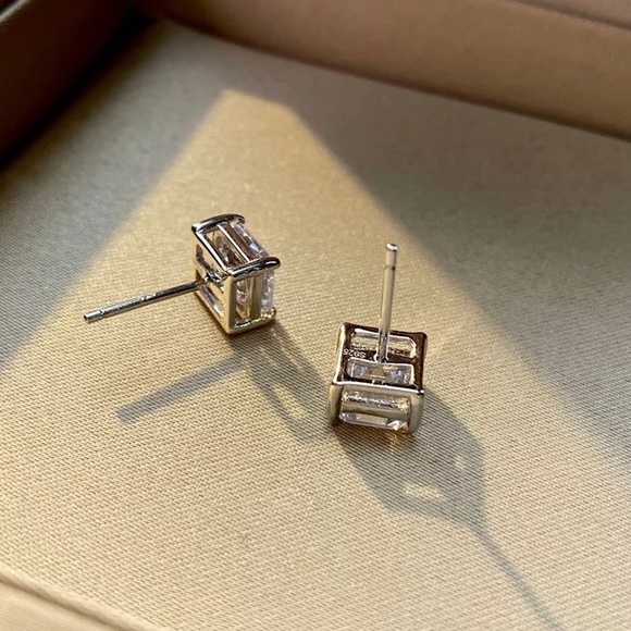 1ct Asscher Cut Earrings - Picture 8 of 12